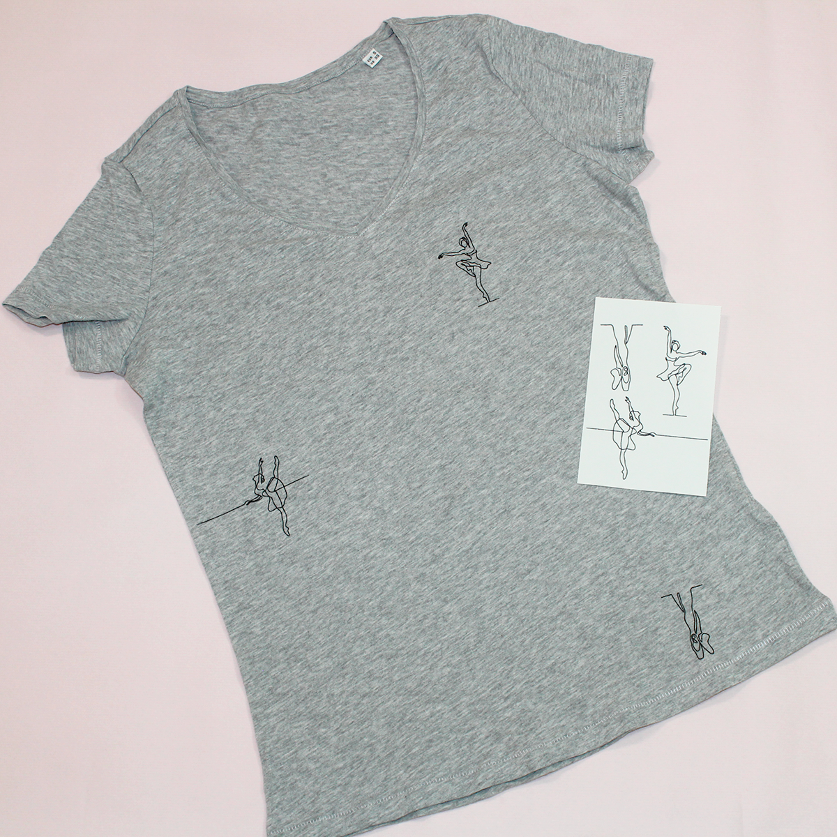 Tattoo Textile Line art danseuse