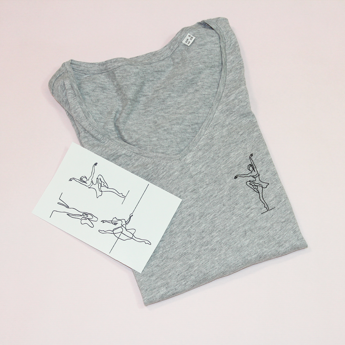 Tattoo Textile Line art danseuse