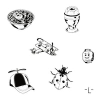 Planche de Tatouages Textile La amicale