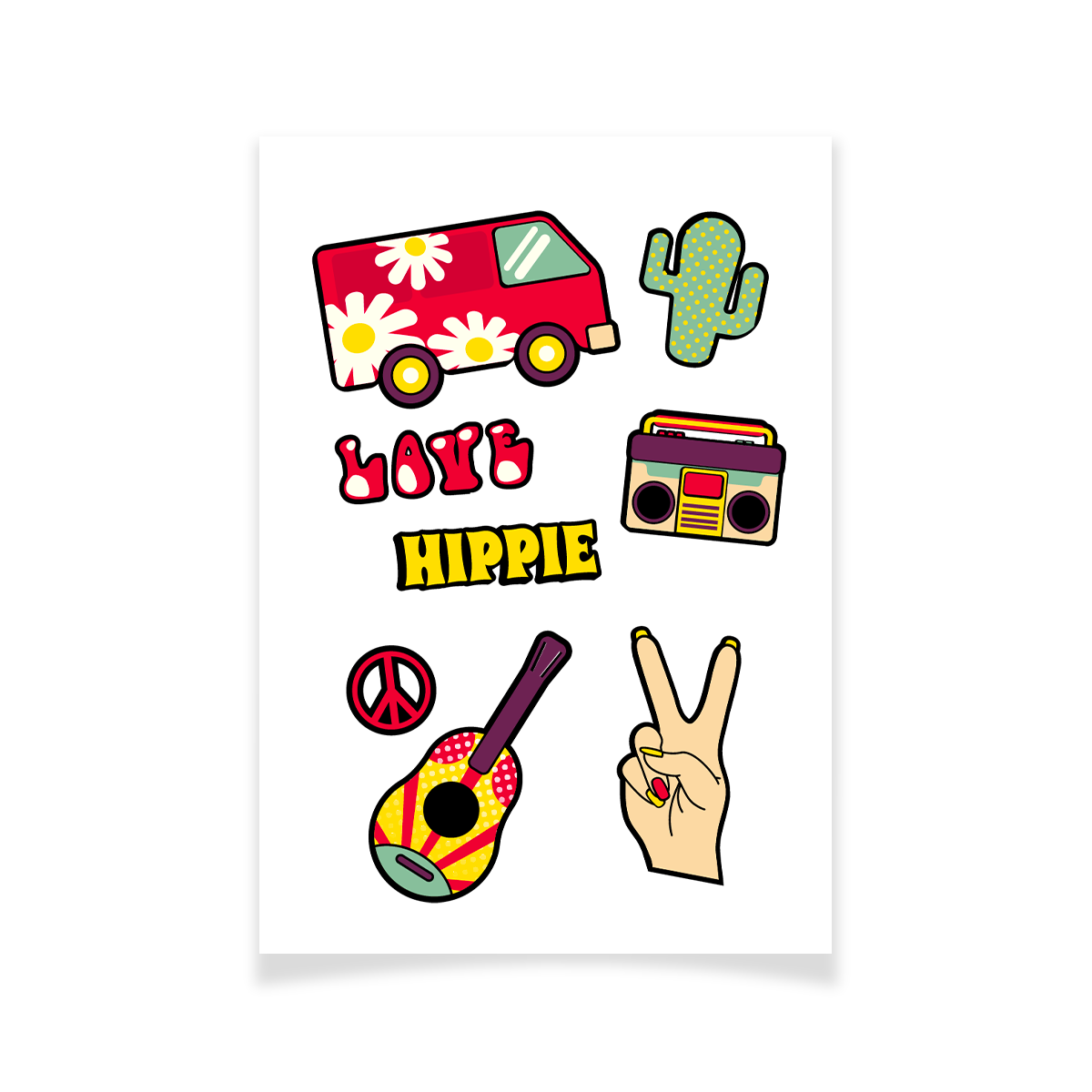 Tattoo Textile Doodles hippie