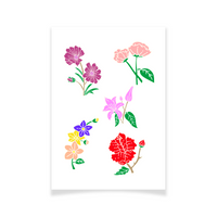 Tattoo Textile Fleurs colorées