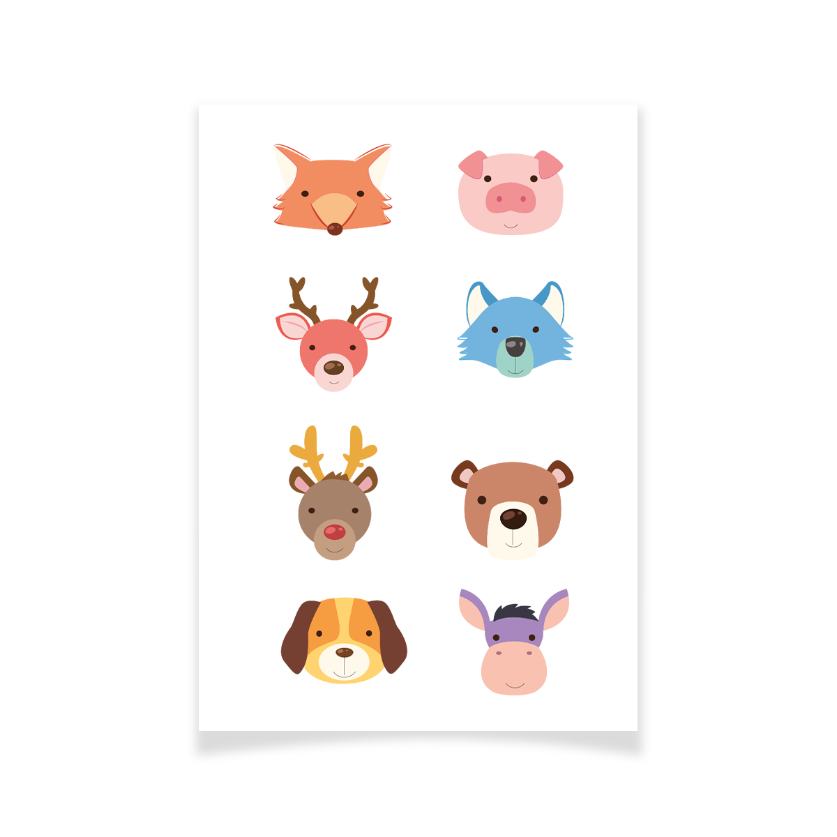 Tattoo Textile Têtes animaux 1