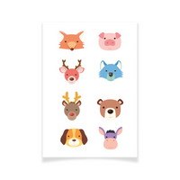 Tattoo Textile Têtes animaux 1