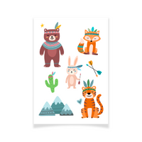 Tattoo Textile Animaux Indiens