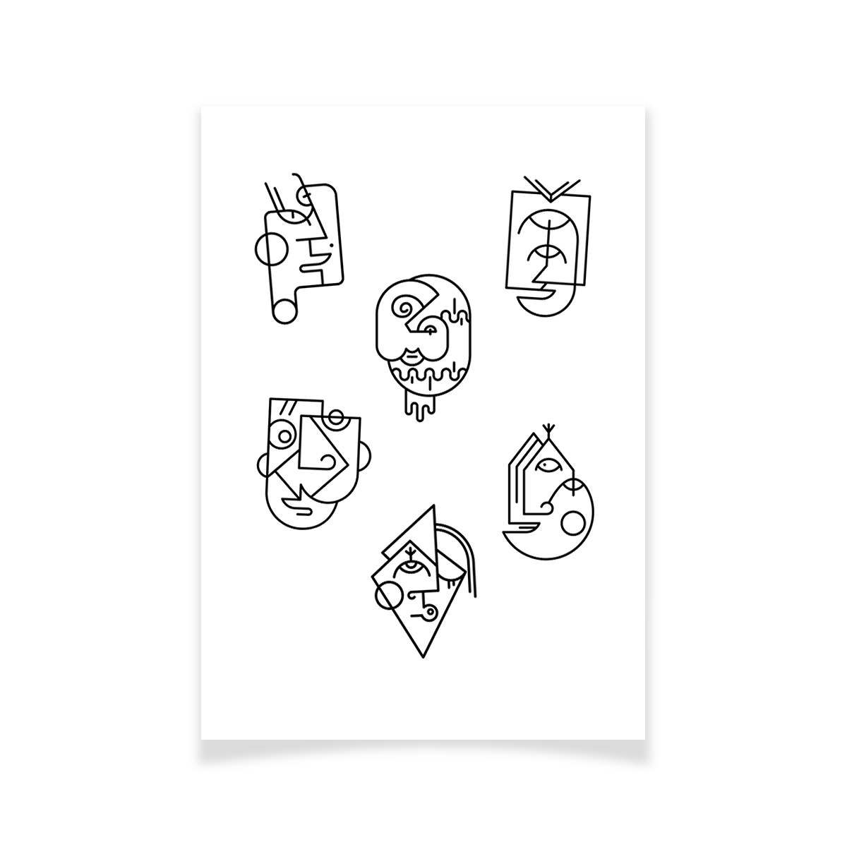 Tattoo Textile Visages abstraits