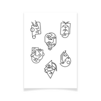 Tattoo Textile Visages abstraits