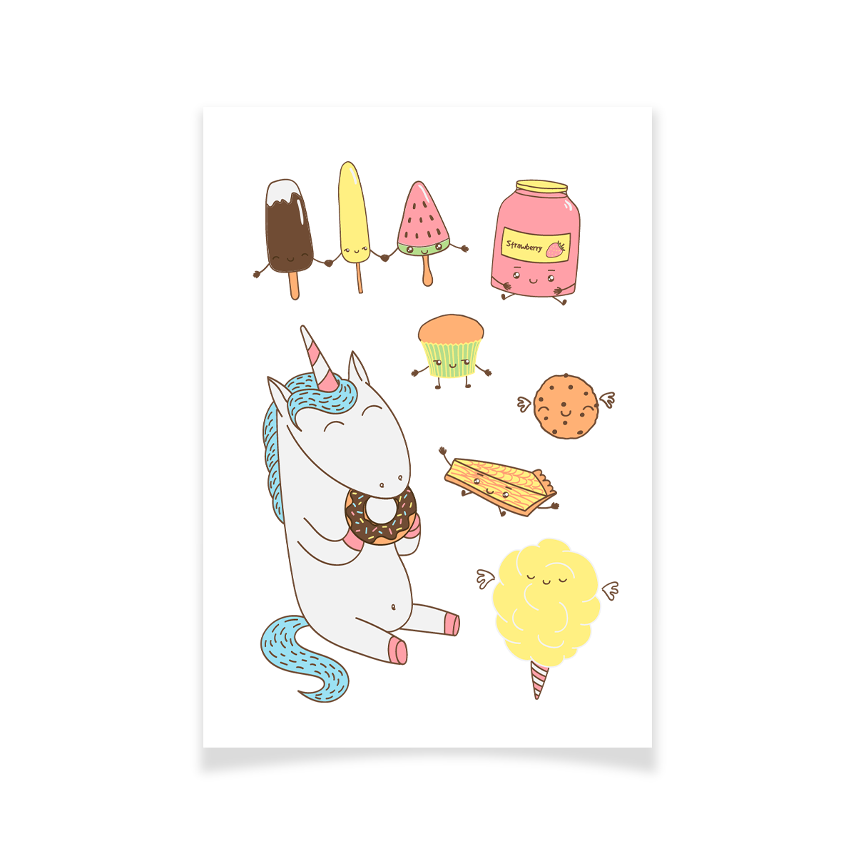 Tattoo Textile Licorne sucrée