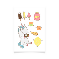 Tattoo Textile Licorne sucrée