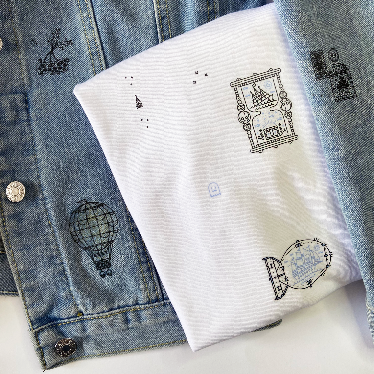 Planche de Tatouages Textile Russie #1