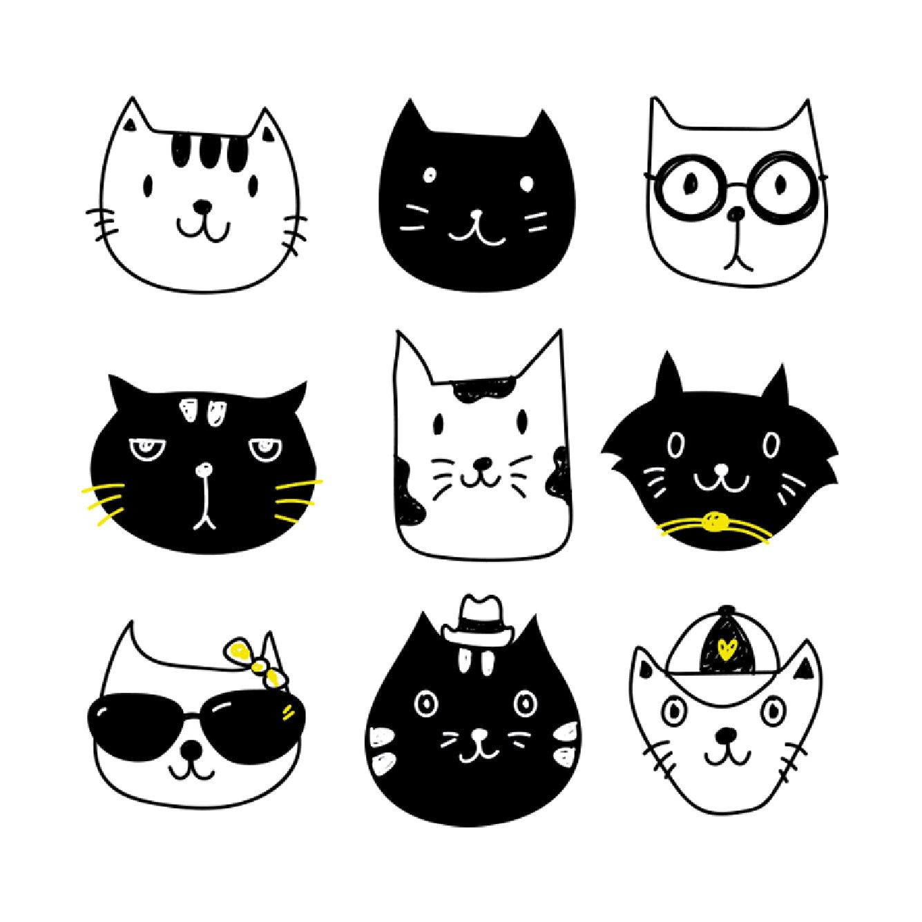 Tatouages Textile Chats