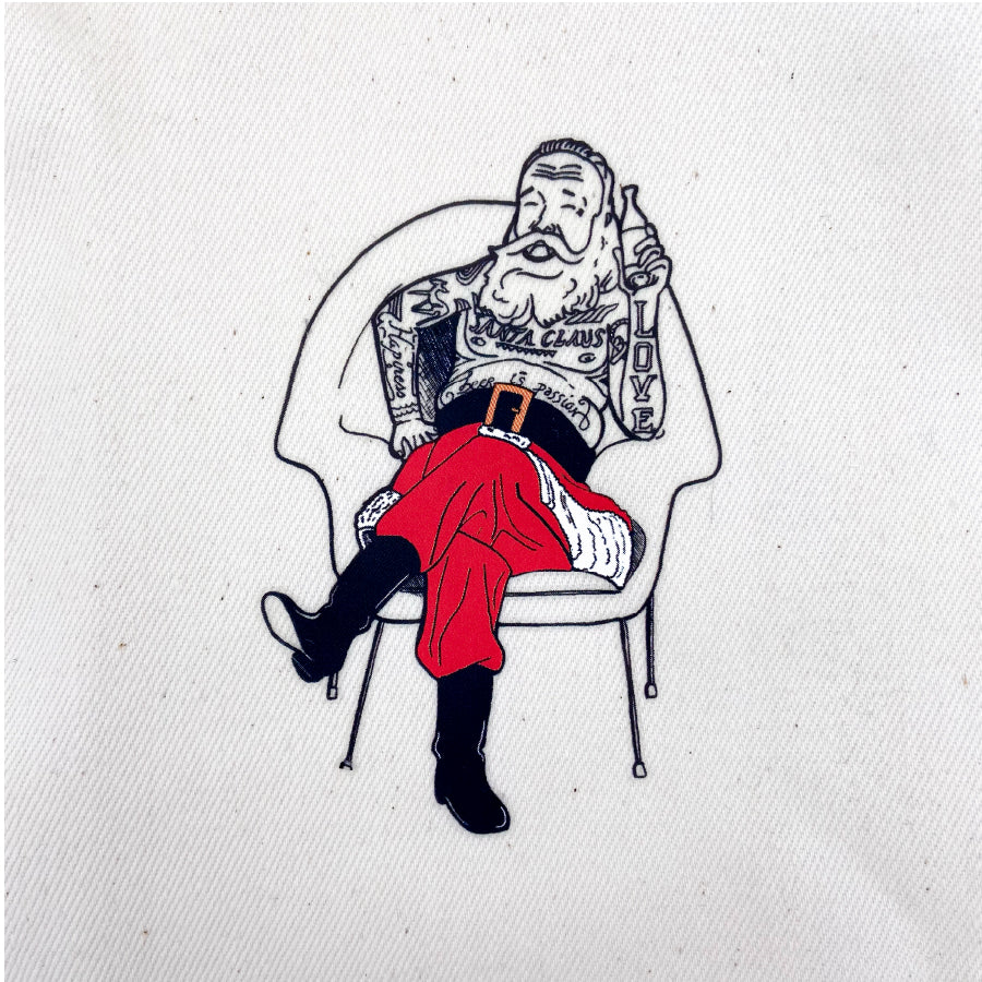 Tatouage Textile Santa on a chair