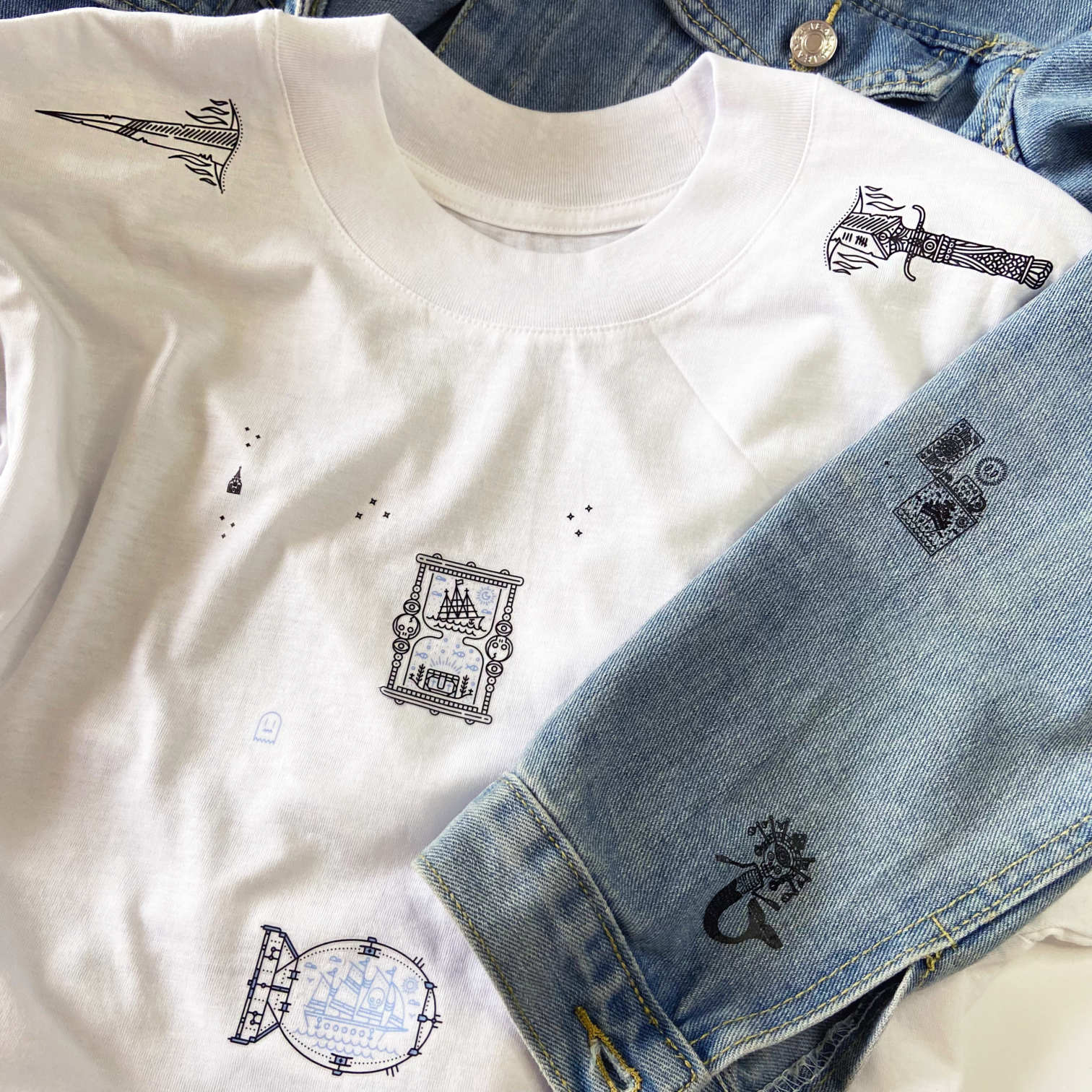 Tatouage Textile Couteau russe