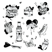 Planche Tatouages Textile Food Porn