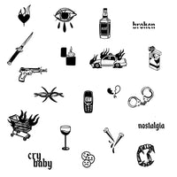 Planche de Tatouages Textile Gang