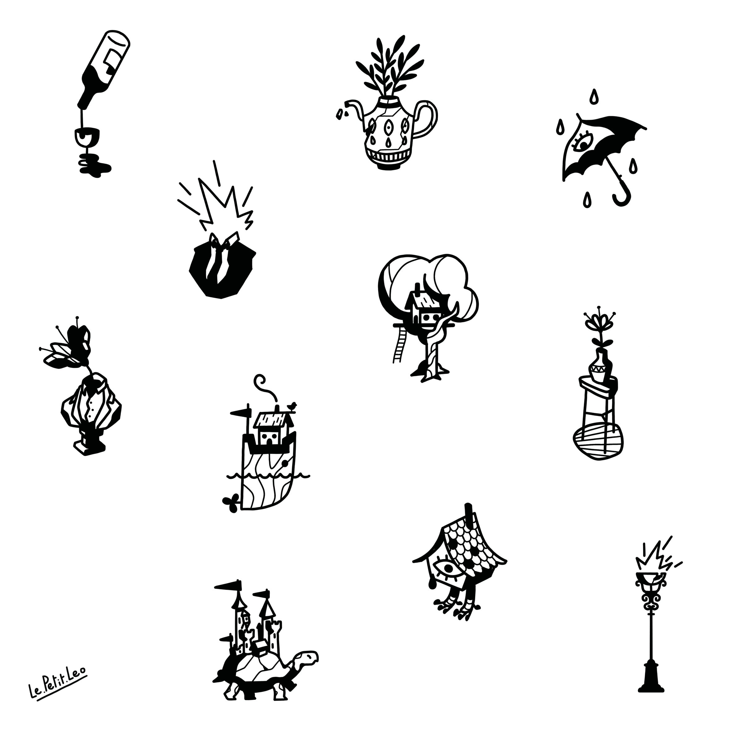 Planche de Tatouages Textile Le Petit Léo