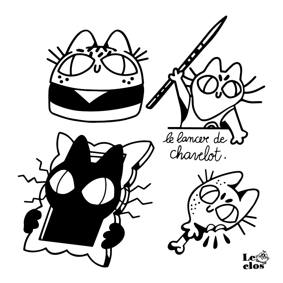 Planche de Tatouages Textile Le Clos