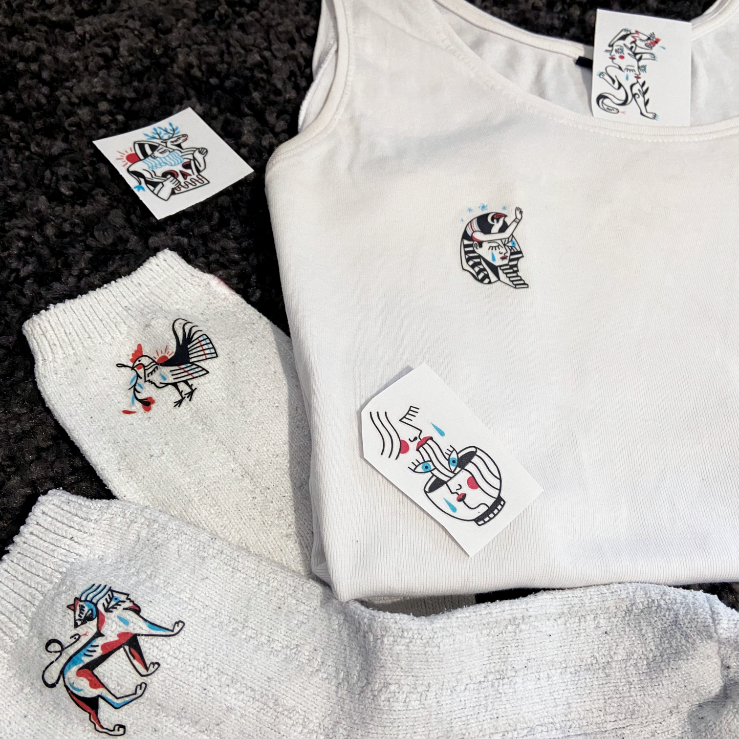 Planche de Tatouages Textile Les niaiseries #1