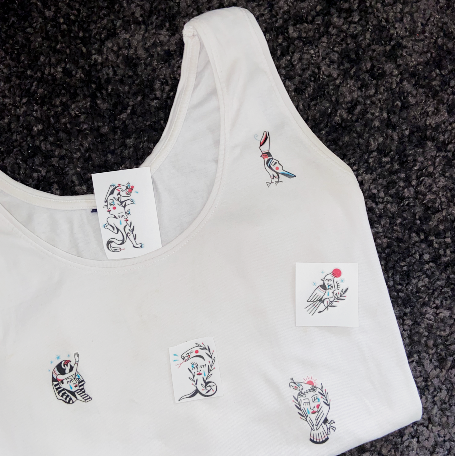 Planche de Tatouages Textile Les niaiseries #1