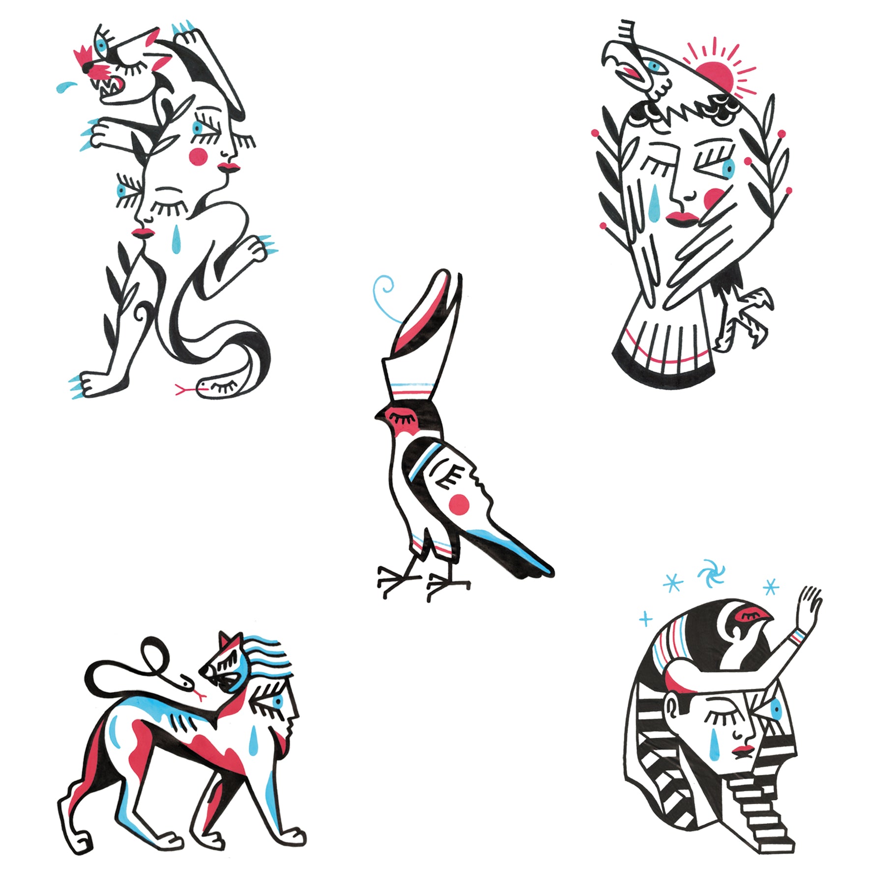 Planche de Tatouages Textile Les niaiseries #1