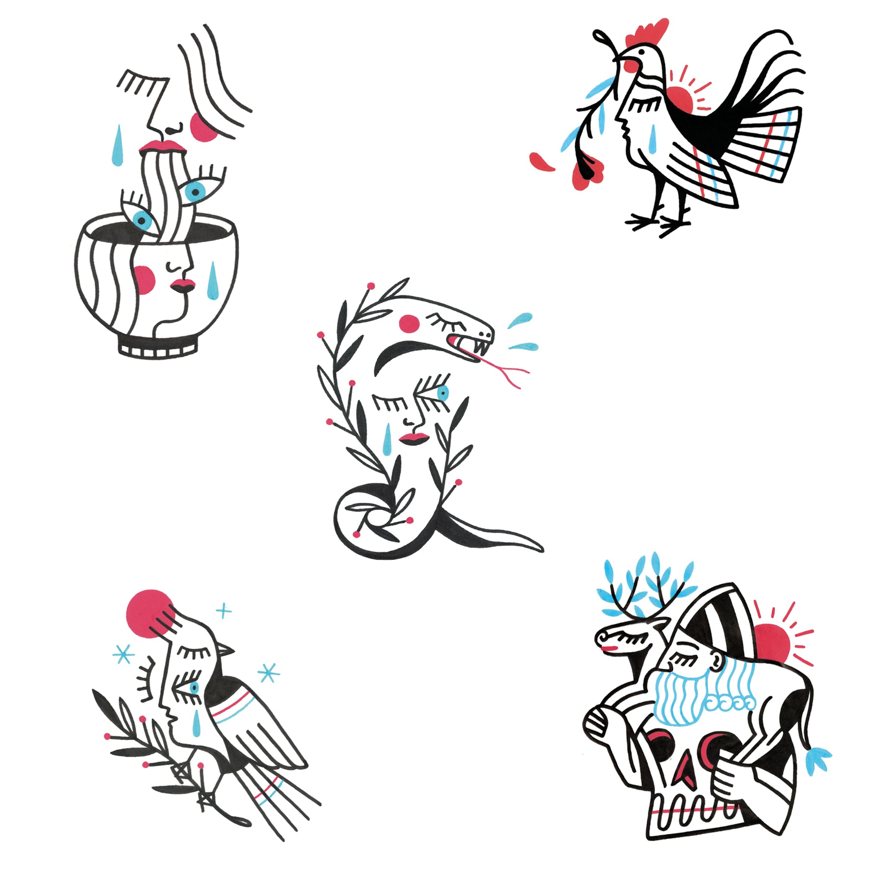 Planche de Tatouages Textile Les niaiseries #2