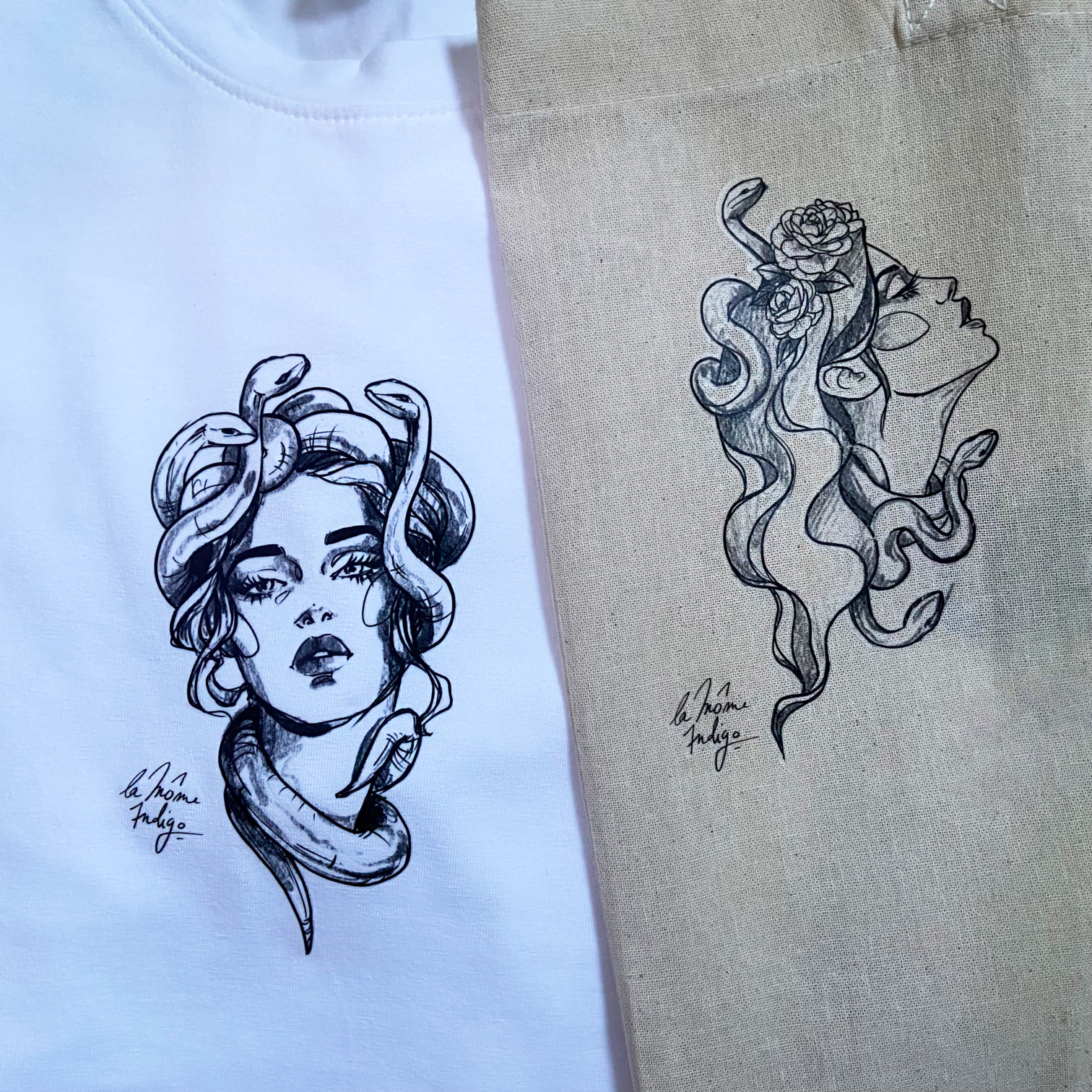 Tatouage Textile Médusa #2