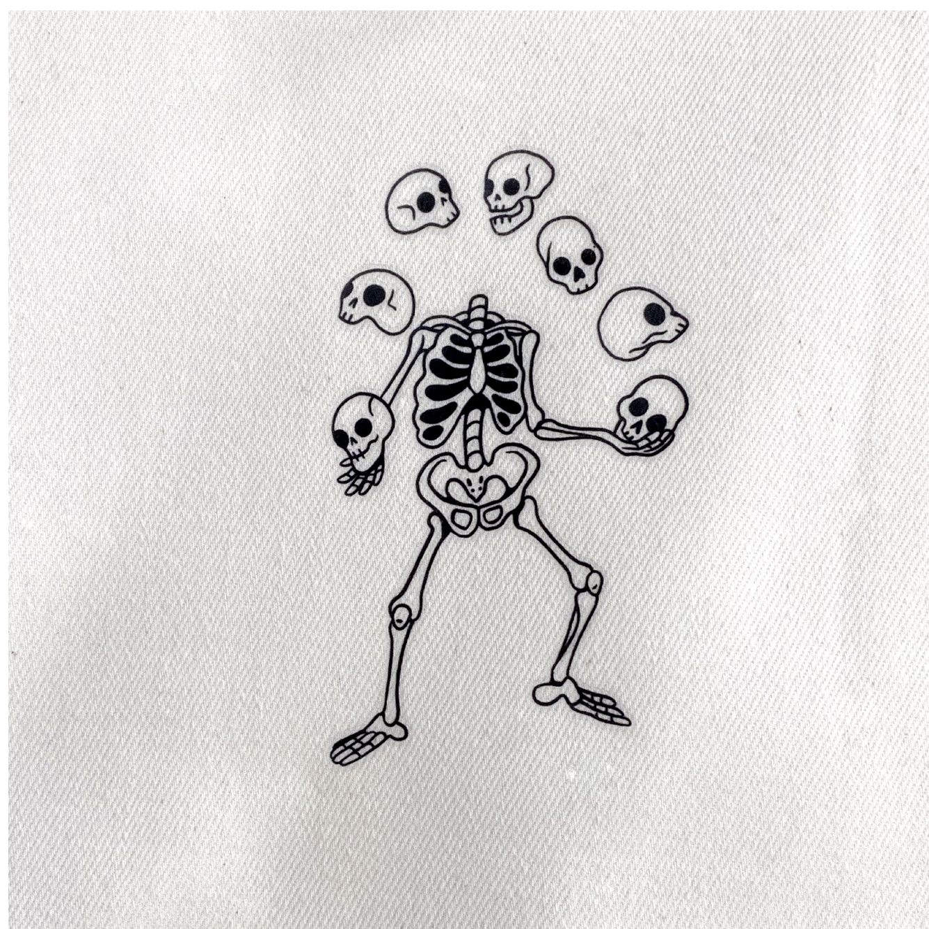 Tatouage Textile Squelette