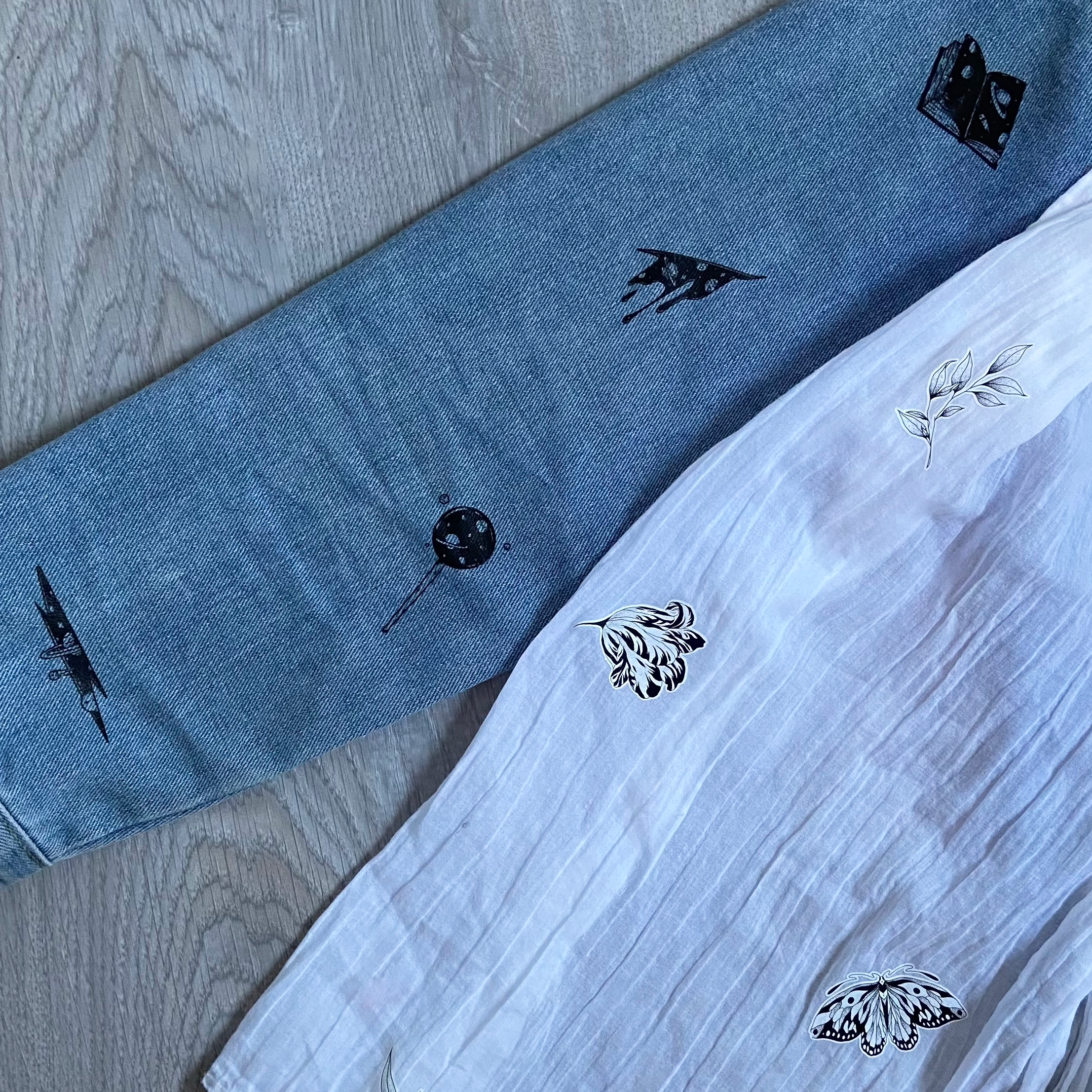 Planche de Tatouages Textile Space