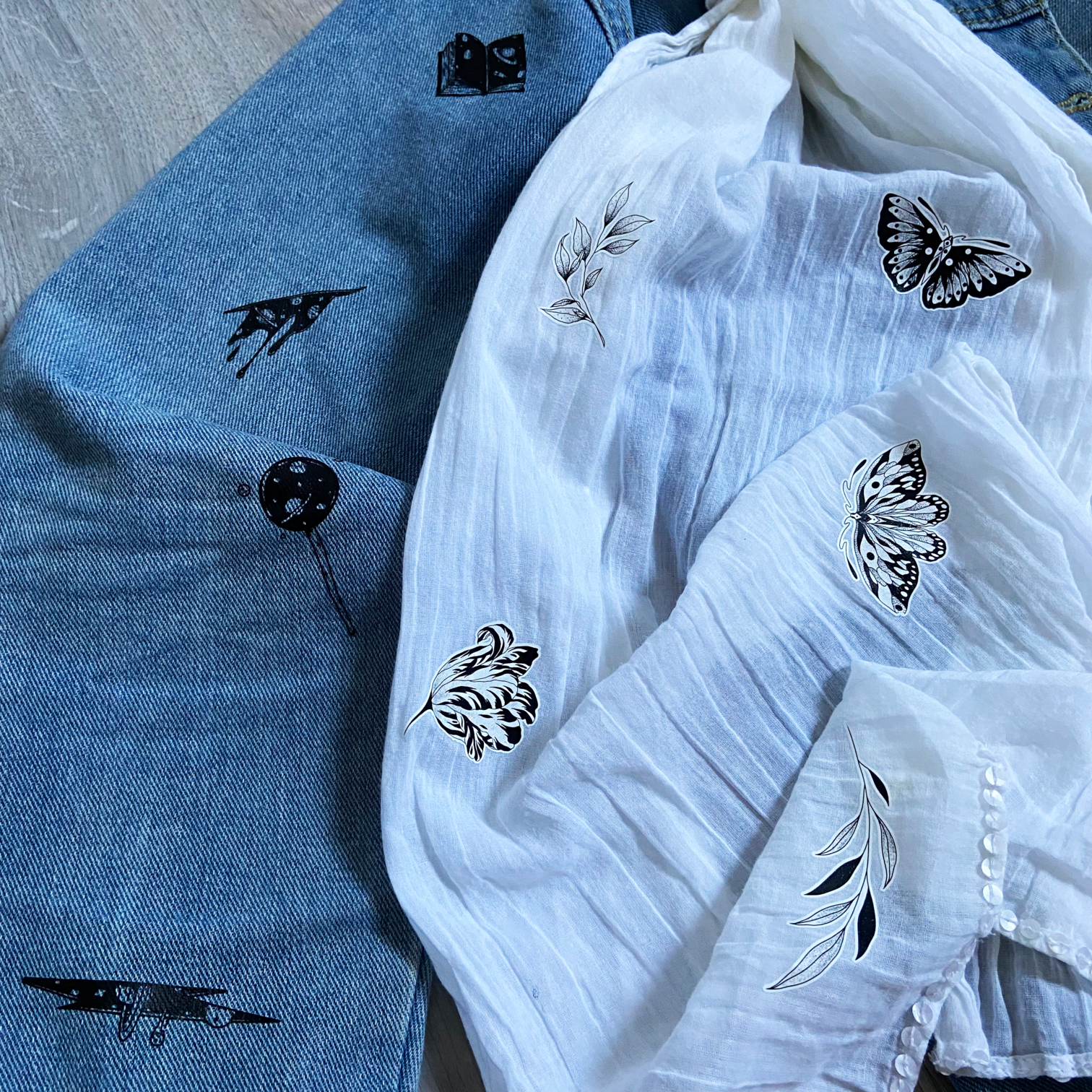 Planche de Tatouages Textile Joey