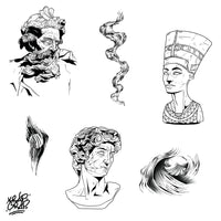 Planche de Tatouages Textile Krapcrap