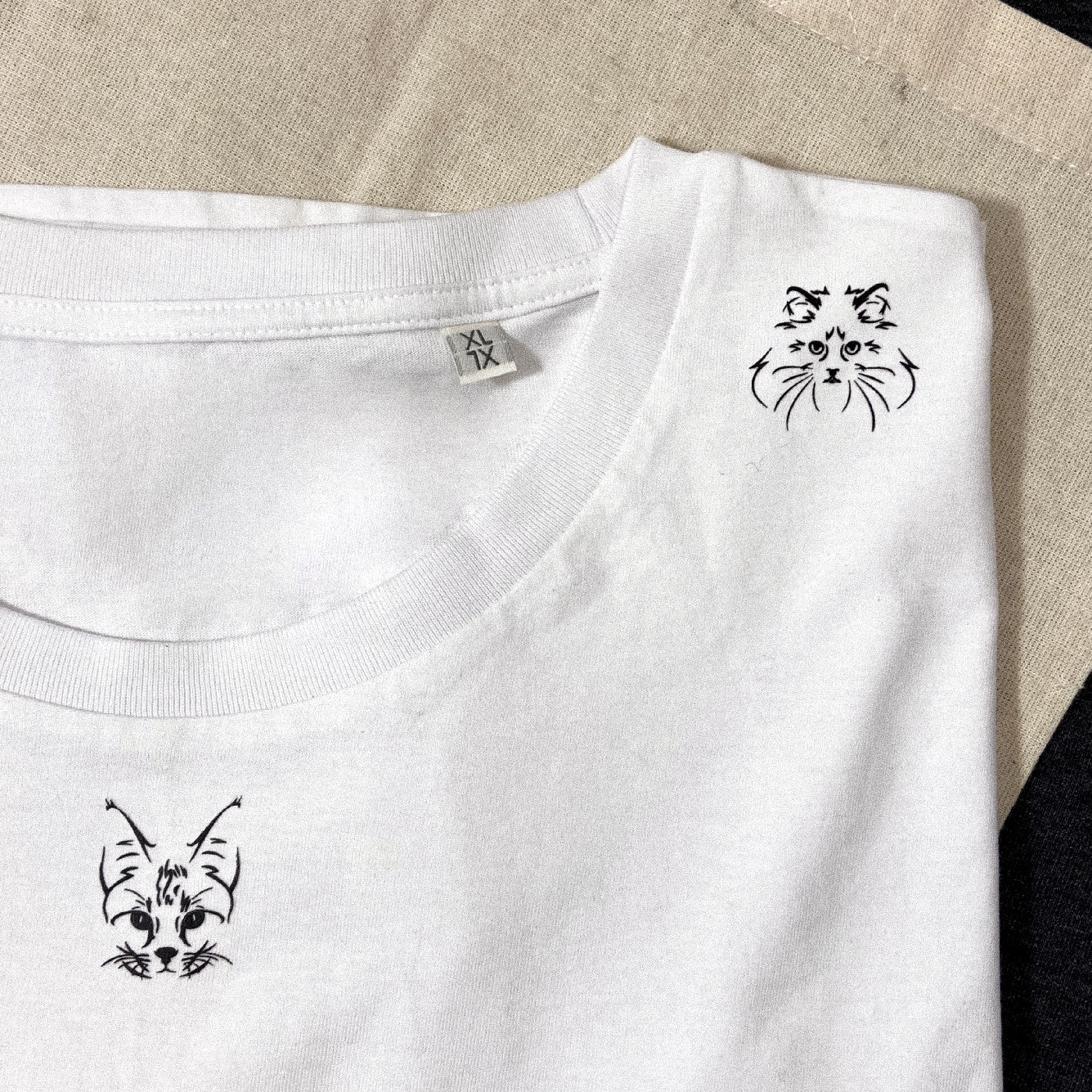 Planche de Tatouages Textile Chats