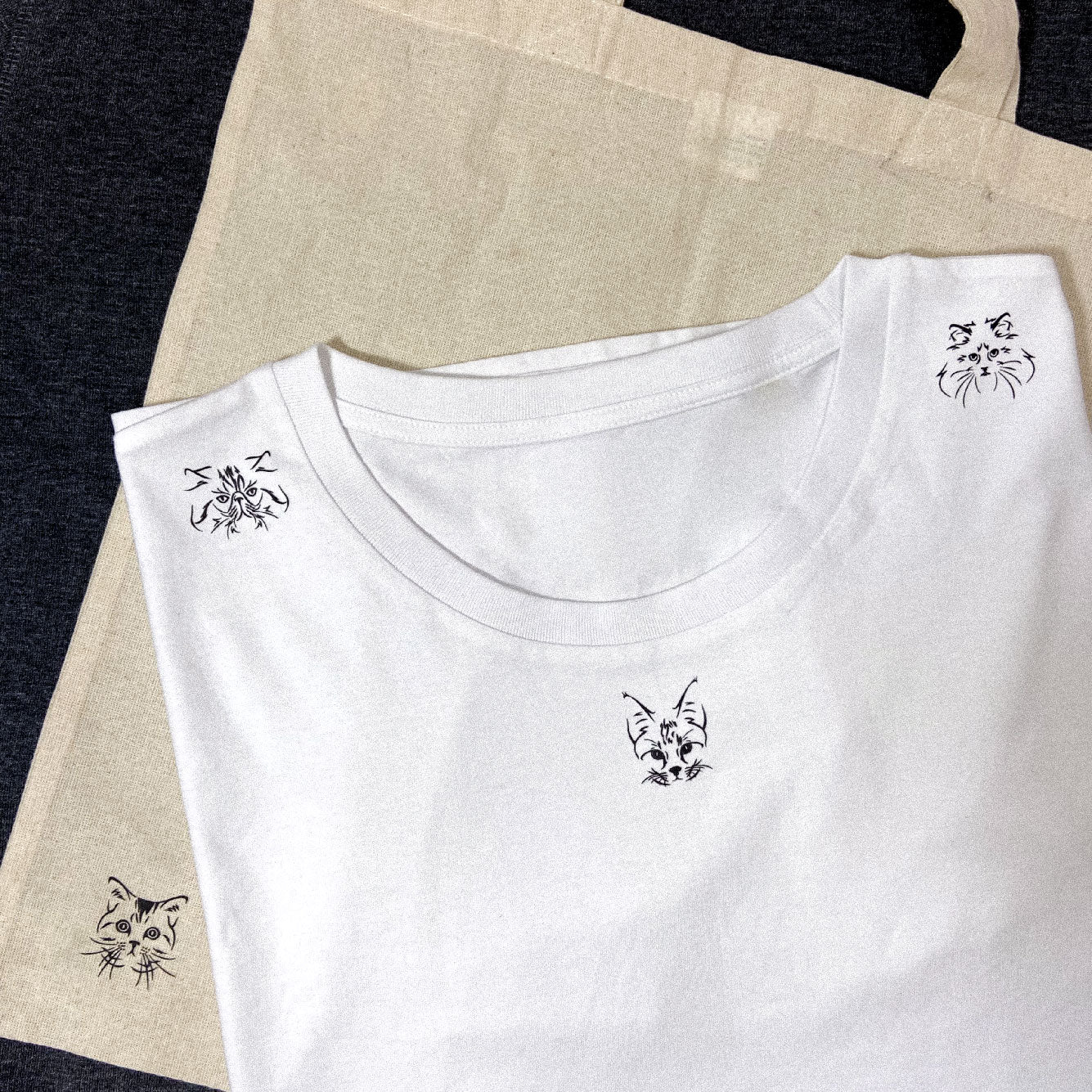 Planche de Tatouages Textile Chats