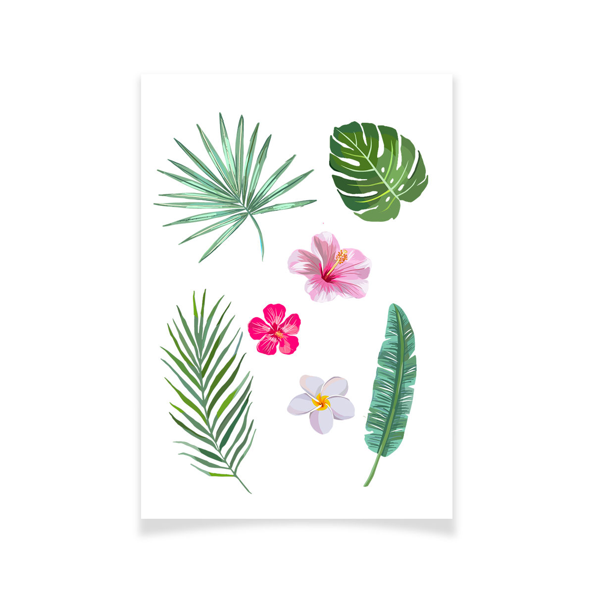 Tattoo Textile Feuilles tropicales