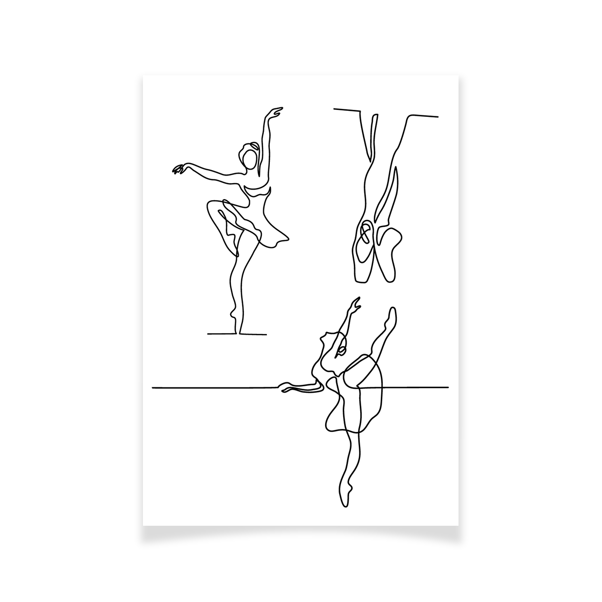 Tattoo Textile Line art danseuse