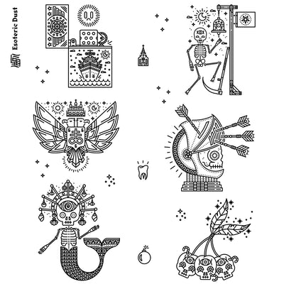 Planche de Tatouages Textile Russie #1