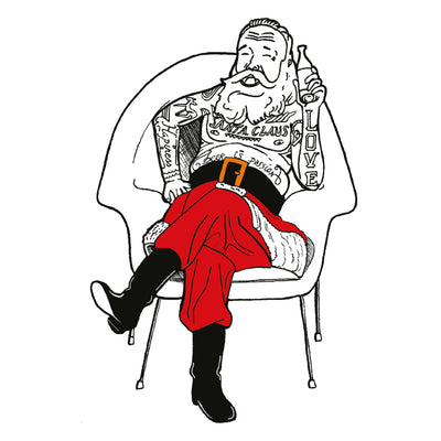 Tatouage Textile Santa on a chair